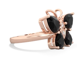 Onyx Butterfly 14K Rose Gold ring R2215