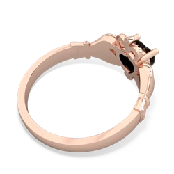 Onyx Claddagh 14K Rose Gold ring R2370