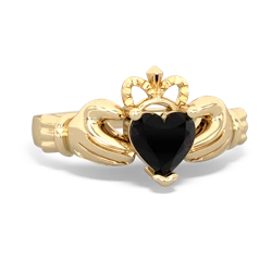 Onyx Claddagh 14K Yellow Gold ring R2370