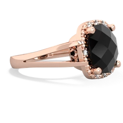 Onyx Art Deco Cocktail 14K Rose Gold ring R2498