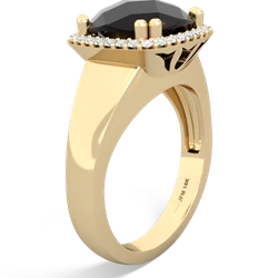 Onyx Halo Cocktail 14K Yellow Gold ring R2544