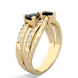 Onyx Bowtie 14K Yellow Gold ring R2360