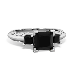 Onyx Eternal Embrace Engagement 14K White Gold ring C2001