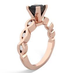 Onyx Infinity 5Mm Square Engagement 14K Rose Gold ring R26315SQ