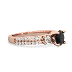 Onyx Classic 6Mm Round Engagement 14K Rose Gold ring R26436RD