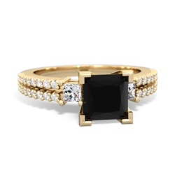 Onyx Classic 6Mm Princess Engagement 14K Yellow Gold ring R26436SQ