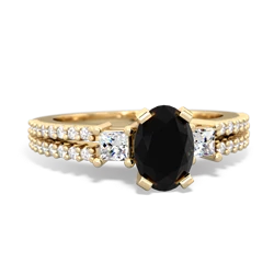 Onyx Classic 7X5mm Oval Engagement 14K Yellow Gold ring R26437VL