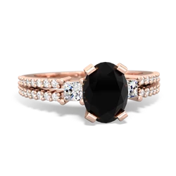 Onyx Classic 8X6mm Oval Engagement 14K Rose Gold ring R26438VL