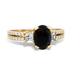 Onyx Classic 8X6mm Oval Engagement 14K Yellow Gold ring R26438VL