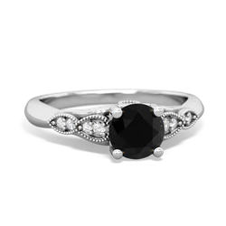 Onyx Antique Elegance 14K White Gold ring R3100