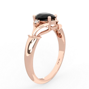 Onyx Precious Pear 14K Rose Gold ring R0826