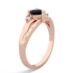 Onyx Split Band Swirl 14K Rose Gold ring R2130