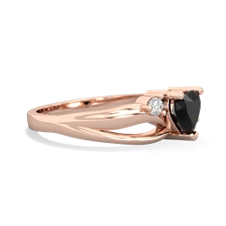 Onyx Split Band Swirl 14K Rose Gold ring R2130