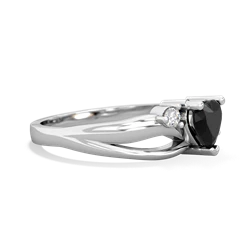 Onyx Split Band Swirl 14K White Gold ring R2130