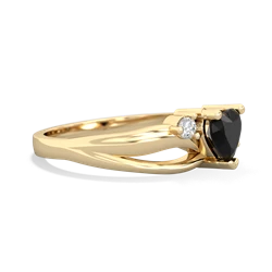 Onyx Split Band Swirl 14K Yellow Gold ring R2130