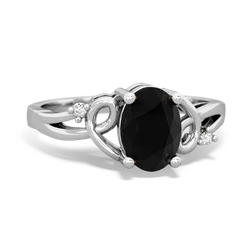 Onyx Swirls 14K White Gold ring R2347