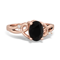 Onyx Swirls 14K Rose Gold ring R2347