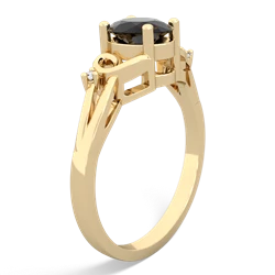 Onyx Swirls 14K Yellow Gold ring R2347