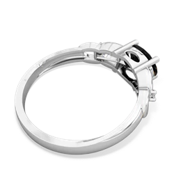 Onyx Links 14K White Gold ring R4032