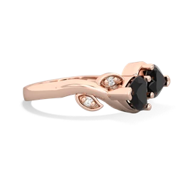 Onyx Floral Elegance 14K Rose Gold ring R5790