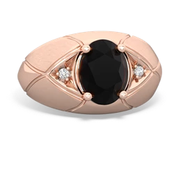 Onyx Men's Crossroads 14K Rose Gold ring R0361