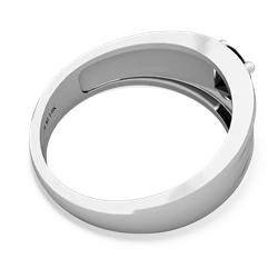 Onyx Men's Two Lane 14K White Gold ring R0363