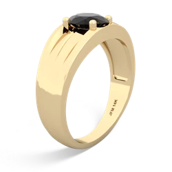 Onyx Men's Two Lane 14K Yellow Gold ring R0363