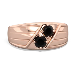 Onyx Men's Streamline 14K Rose Gold ring R0460