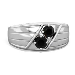 Onyx Men's Streamline 14K White Gold ring R0460