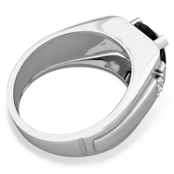 Onyx Men's 9Mm Round 14K White Gold ring R1822