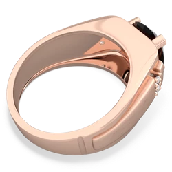 Onyx Men's 9Mm Round 14K Rose Gold ring R1822