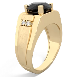Onyx Men's 9Mm Round 14K Yellow Gold ring R1822