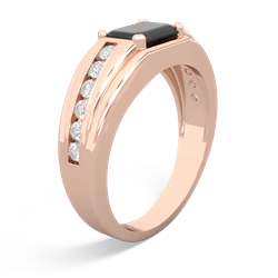 Onyx Men's Diamond Channel 14K Rose Gold ring R0500