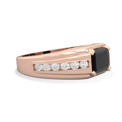 Onyx Men's Diamond Channel 14K Rose Gold ring R0500