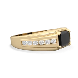 Onyx Men's Diamond Channel 14K Yellow Gold ring R0500