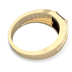 Onyx Men's Diamond Channel 14K Yellow Gold ring R0500