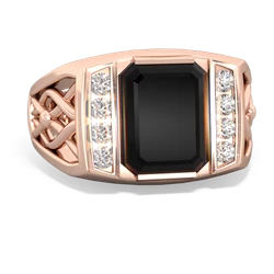 Onyx Men's Vine 14K Rose Gold ring R0490