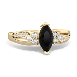 Onyx Royal Marquise 14K Yellow Gold ring R2343