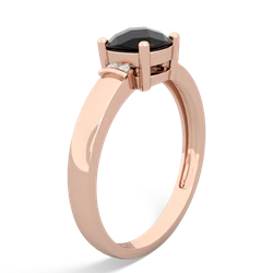 Onyx Simply Elegant Cushion 14K Rose Gold ring R2489