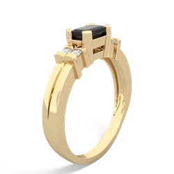 Onyx Art Deco East-West 14K Yellow Gold ring R2590