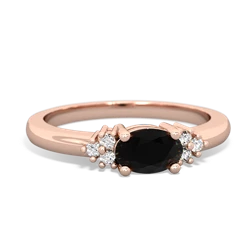 Onyx Simply Elegant East-West 14K Rose Gold ring R2480