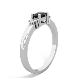 Onyx Simply Elegant East-West 14K White Gold ring R2480