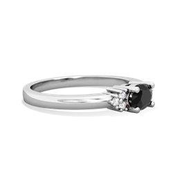 Onyx Simply Elegant East-West 14K White Gold ring R2480