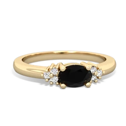 Onyx Simply Elegant East-West 14K Yellow Gold ring R2480