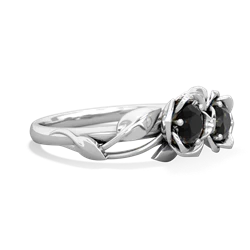 Onyx Rose Garden 14K White Gold ring R5510