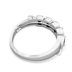 Onyx Anniversary Band 14K White Gold ring R2089