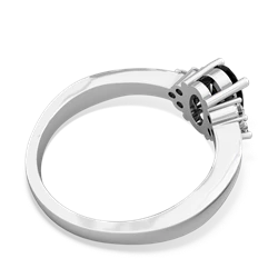 Black Onyx Simply Elegant 14K White Gold ring R2113
