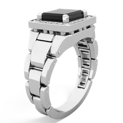 Onyx Men's Watch 14K White Gold ring R0510