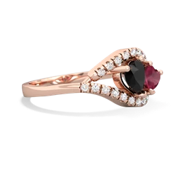 Onyx Mother And Child 14K Rose Gold ring R3010