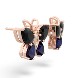 Onyx Butterfly 14K Rose Gold earrings E2215